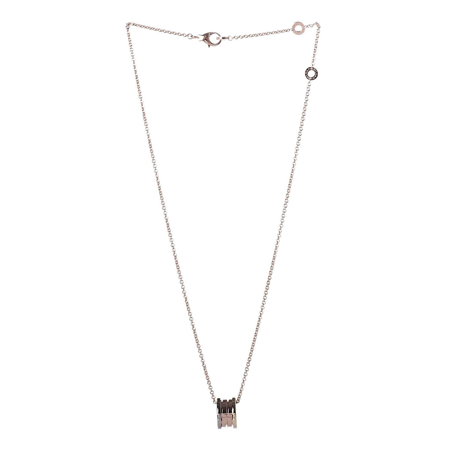 18K Rose White Yellow Gold B.Zero1 Pendant Necklace