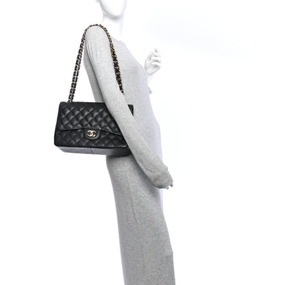 Chanel Caviar Quilted Jumbo Double Flap Black 2 of 10