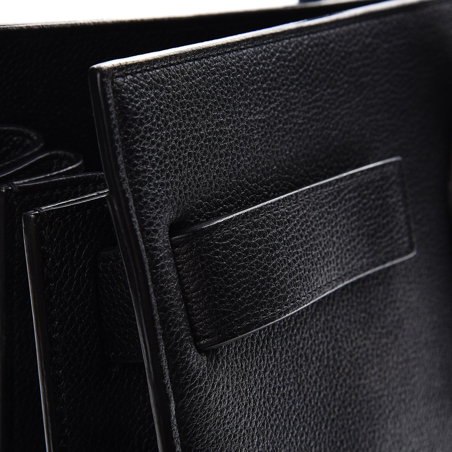 Grained Calfskin Large Sac De Jour Carryall Black