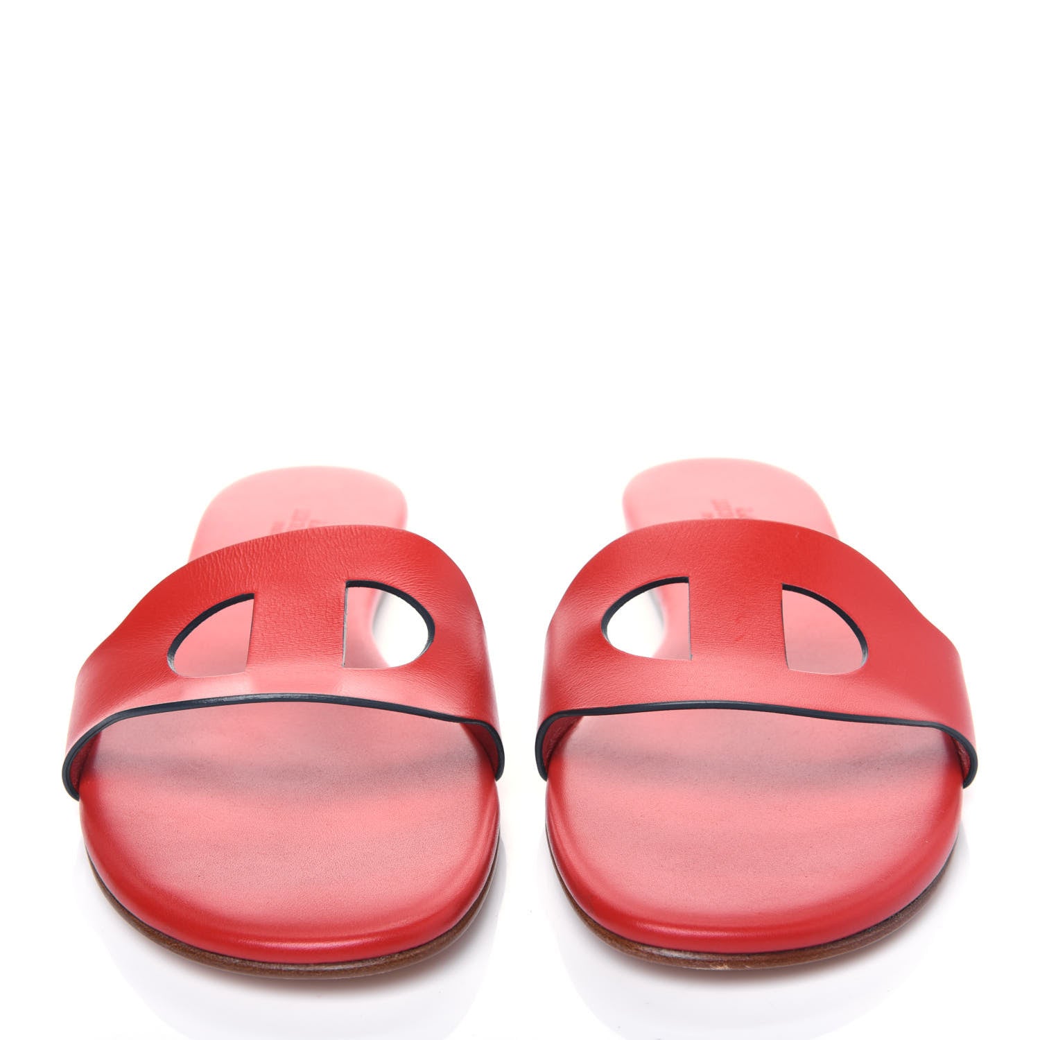 Hermes Calfskin Lisboa Sandals 39 Jasper Rouge 2 of 13