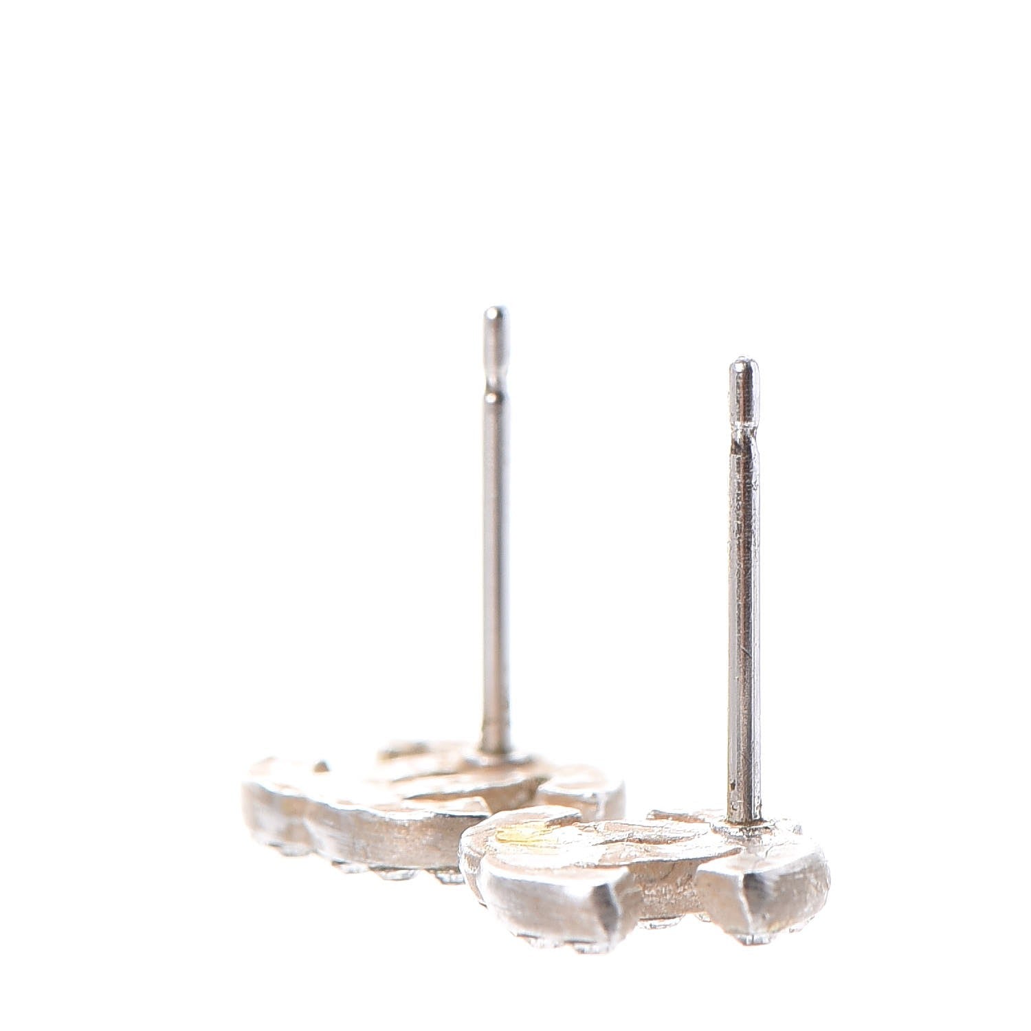 Chanel Crystal Mini CC Earrings Silver 4 of 5