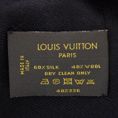Louis Vuitton Silk Wool Monogram Shawl Black 3 of 5