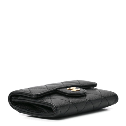 Chanel Caviar Quilted Flap Card Holder Wallet Black 4 of 12