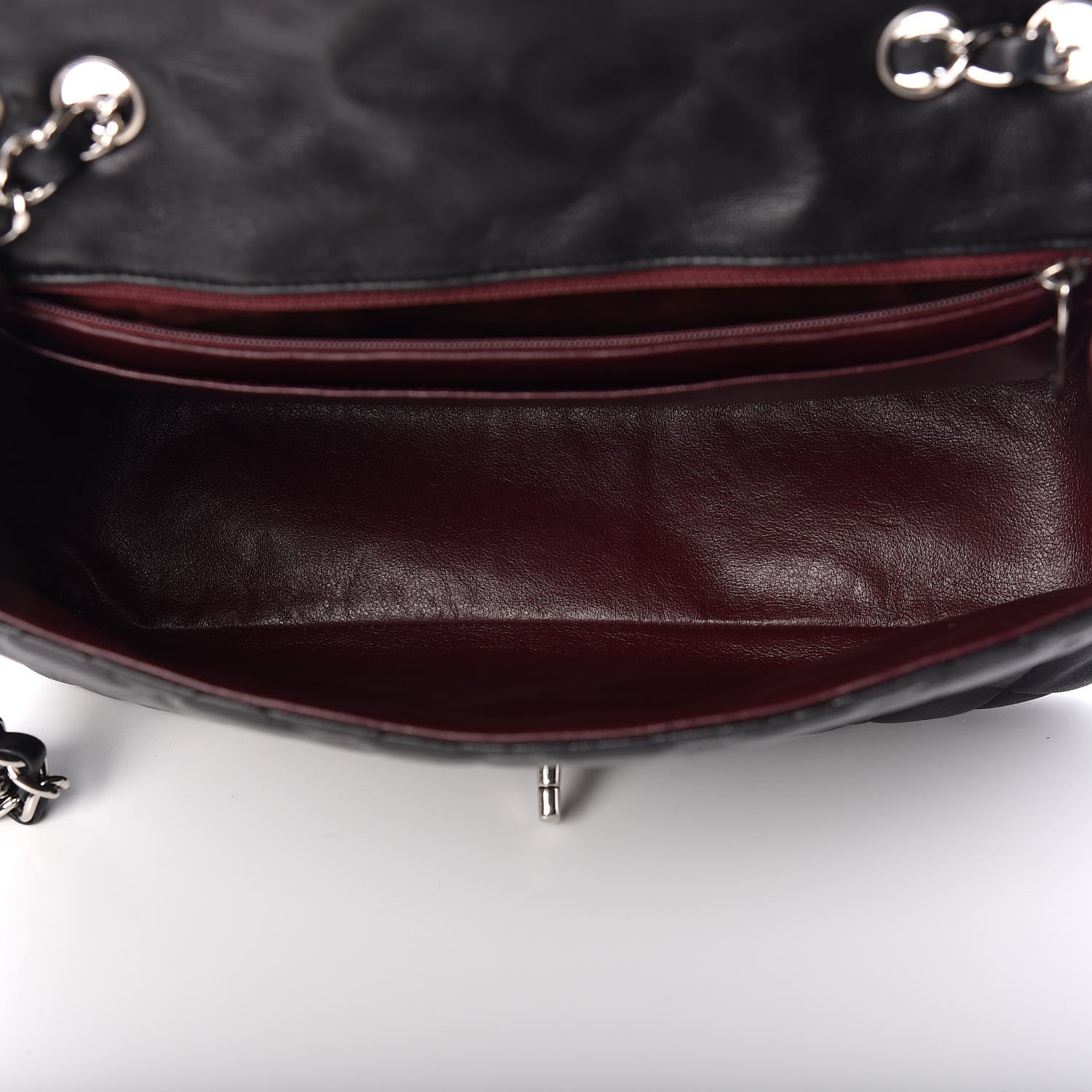 Chanel Lambskin Quilted Jumbo Single Flap Black 8 of 10