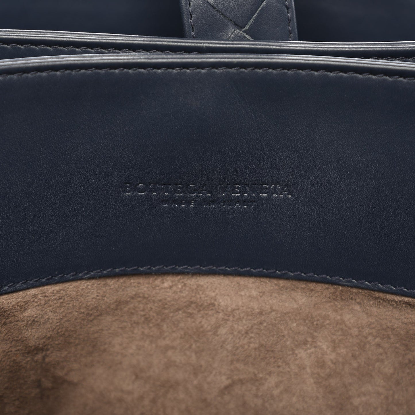 Light Calf Intrecciato Small Roma Dark Blue