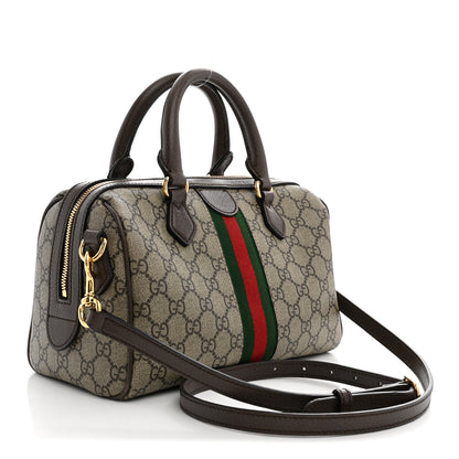 Gucci GG Supreme Monogram Web Small Ophidia Top Handle Bag Beige Ebony 3 of 10