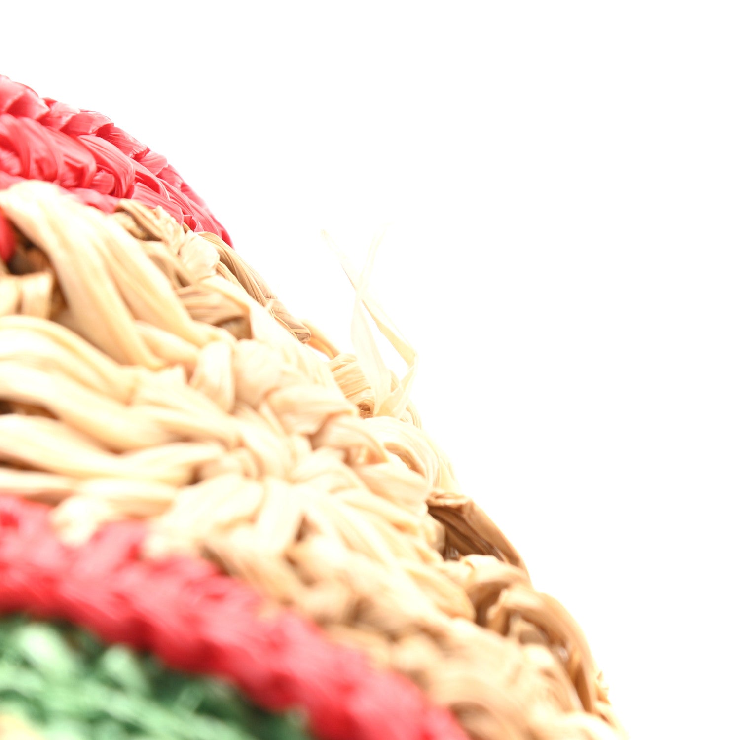 Gucci Raffia Azalea Calfskin Crochet Flower Small GG Marmont Shoulder Bag Natural Ecru Green Red New Shamarock 12 of 13