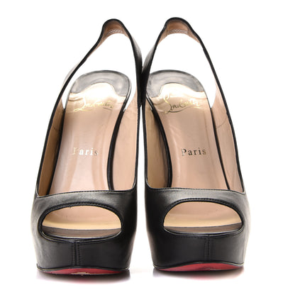 Christian Louboutin Calfskin Cheyenne 140 Pumps 37.5 Black 5 of 10