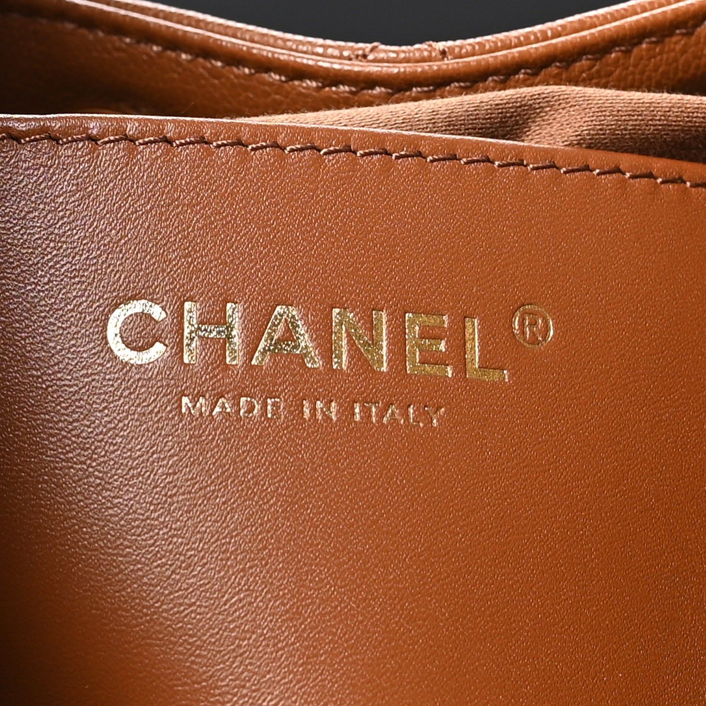 Goatskin Quilted Small Chanel 25 Handbag Camel