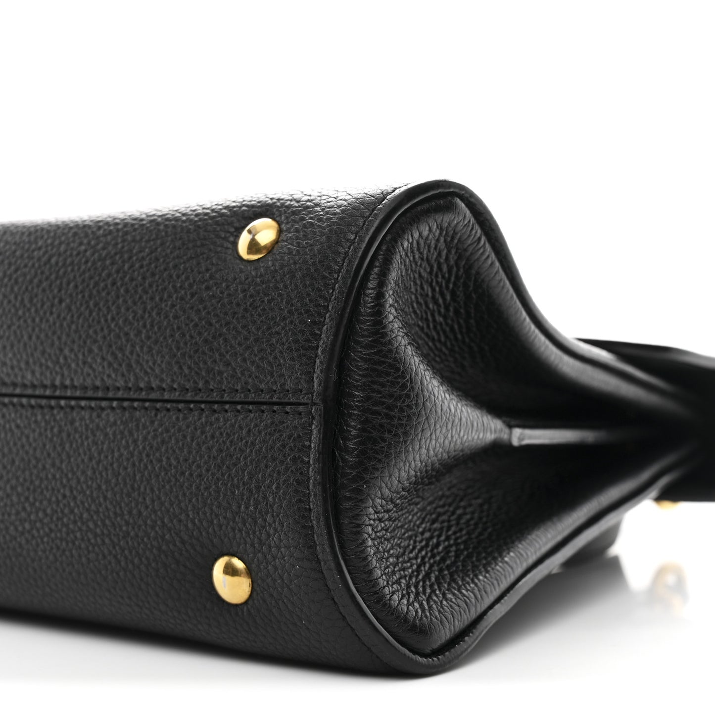 Calfskin Small Margot Top Handle Satchel Black