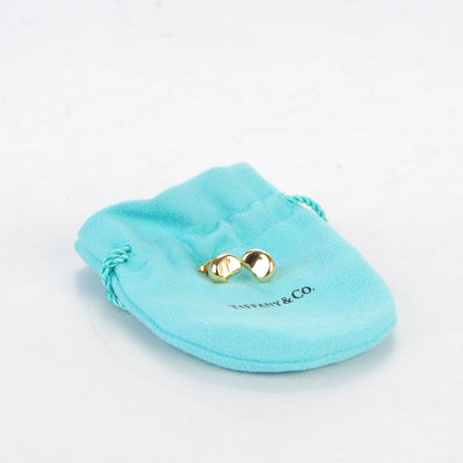 Tiffany 18K Yellow Gold 5mm Elsa Peretti Bean Earrings 5 of 5