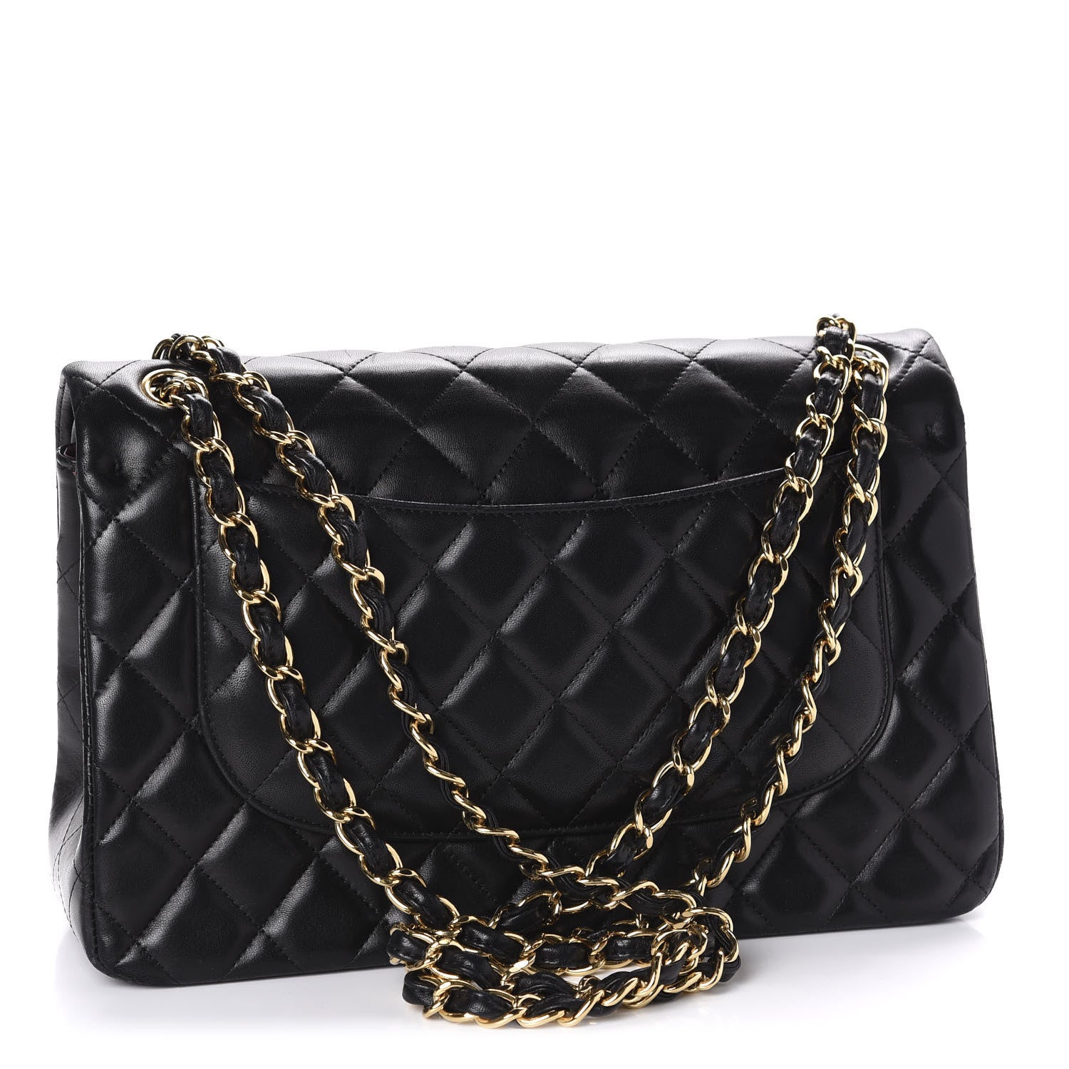 Chanel Lambskin Quilted Jumbo Double Flap Black 3 of 10