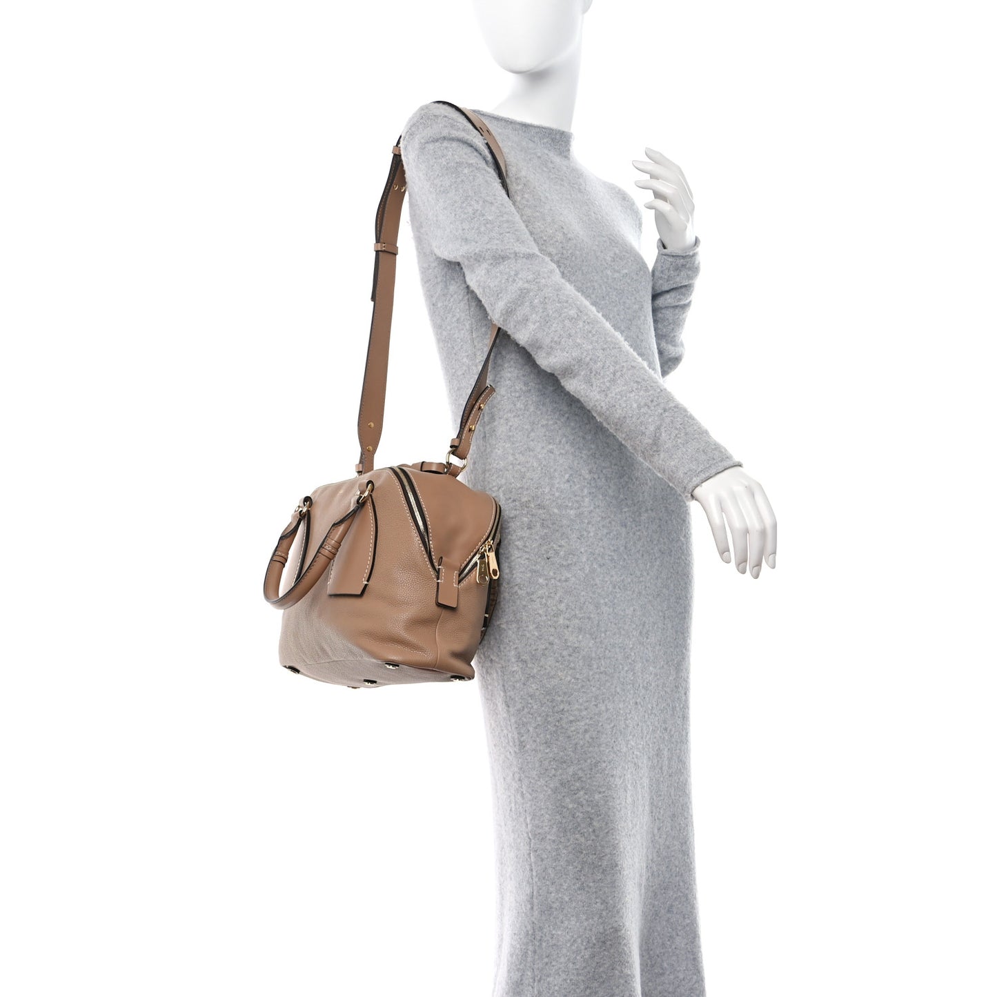 Calfskin Medium Daria Cement Brown