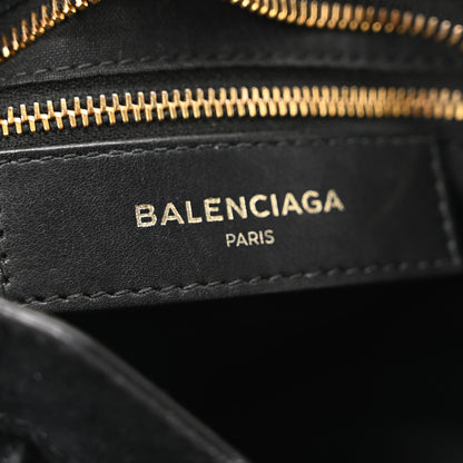 Balenciaga Baby Daim Suede Gold Metallic Edge Hardware Mini City Black 6 of 10