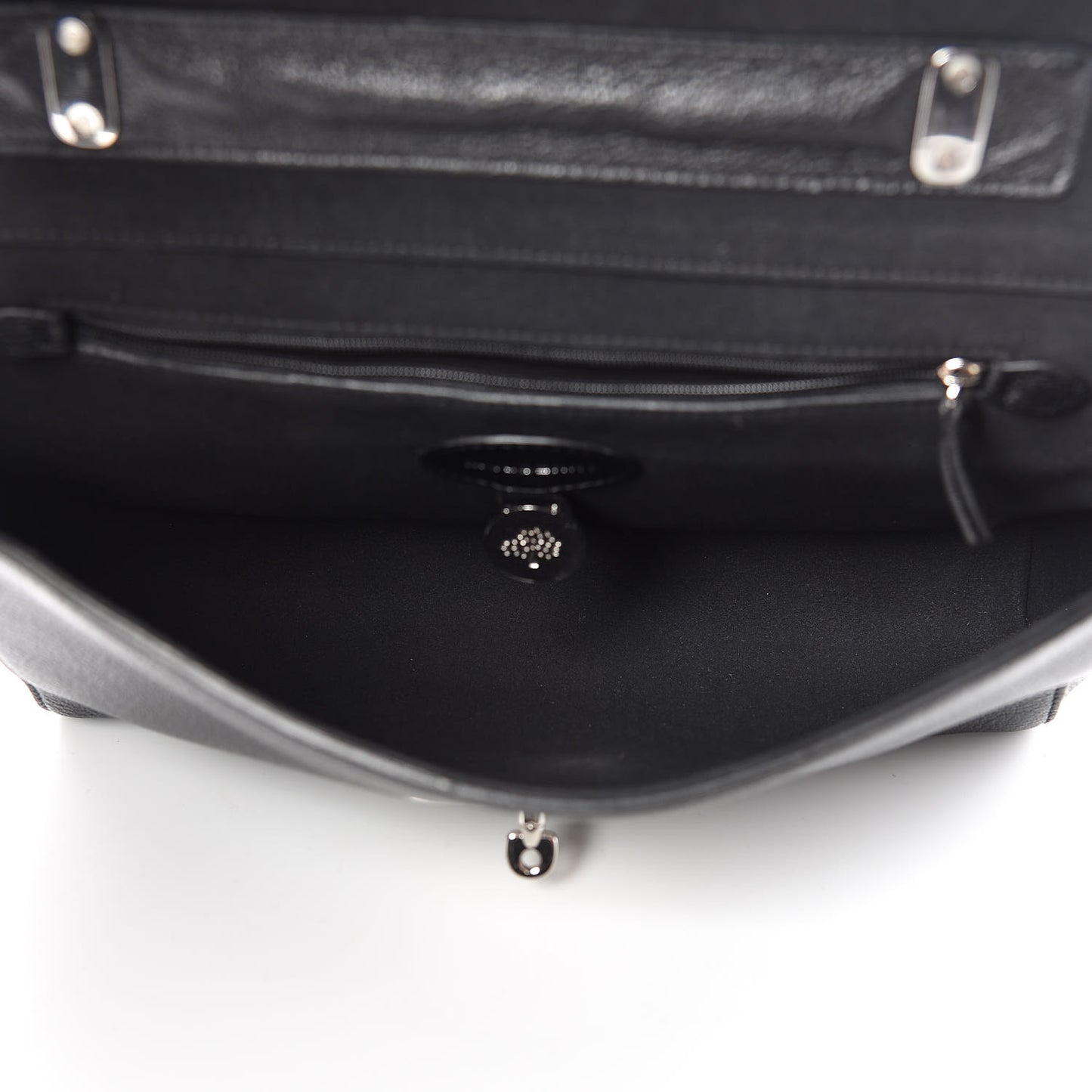 Glossy Goatskin Medium Lily Black