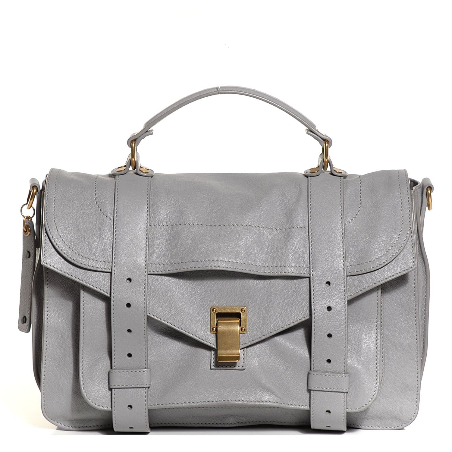 Proenza Schouler Lambskin Medium PS1 Satchel Concrete Grey 1 of 13