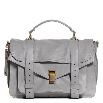 Proenza Schouler Lambskin Medium PS1 Satchel Concrete Grey 1 of 13