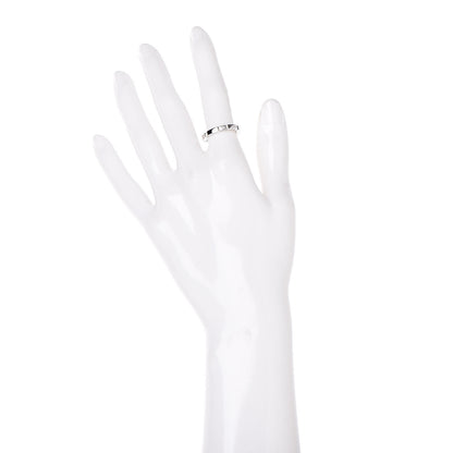 Cartier 18K White Gold Diamond 2.5mm Maillon Panthere Wedding Band Ring 50 5.25 2 of 7