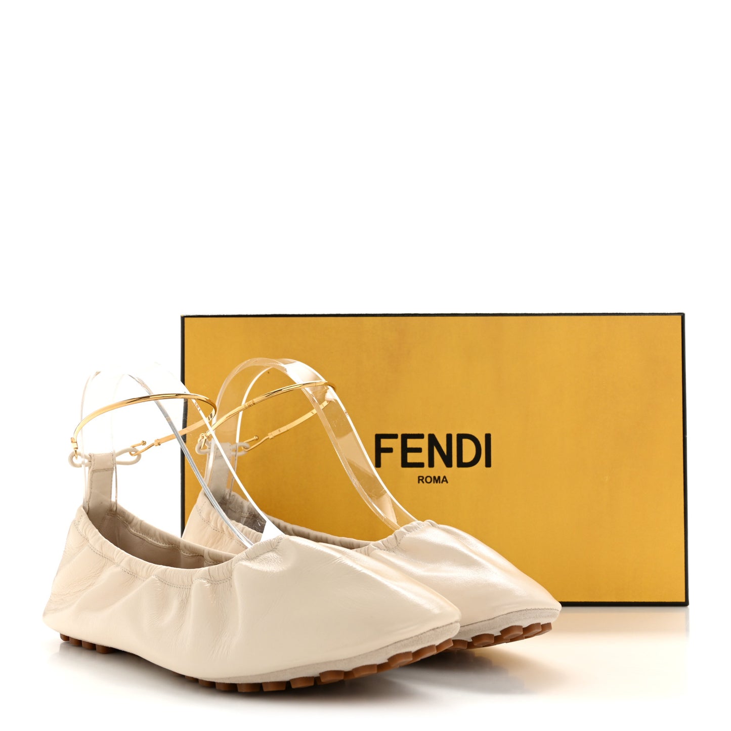 Vitello Filo Ballerina Flats 39 Shell