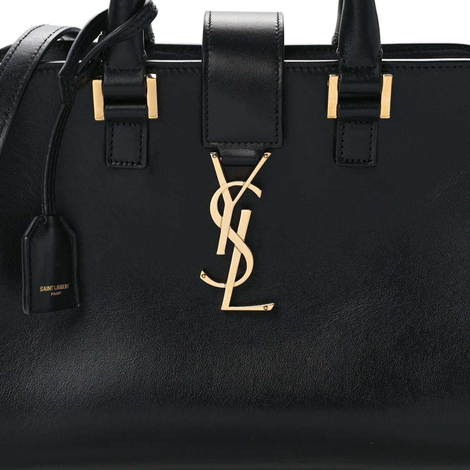 Saint Laurent SAINT LAURENT Calfskin Monogram Baby Cabas Black 7 of 13