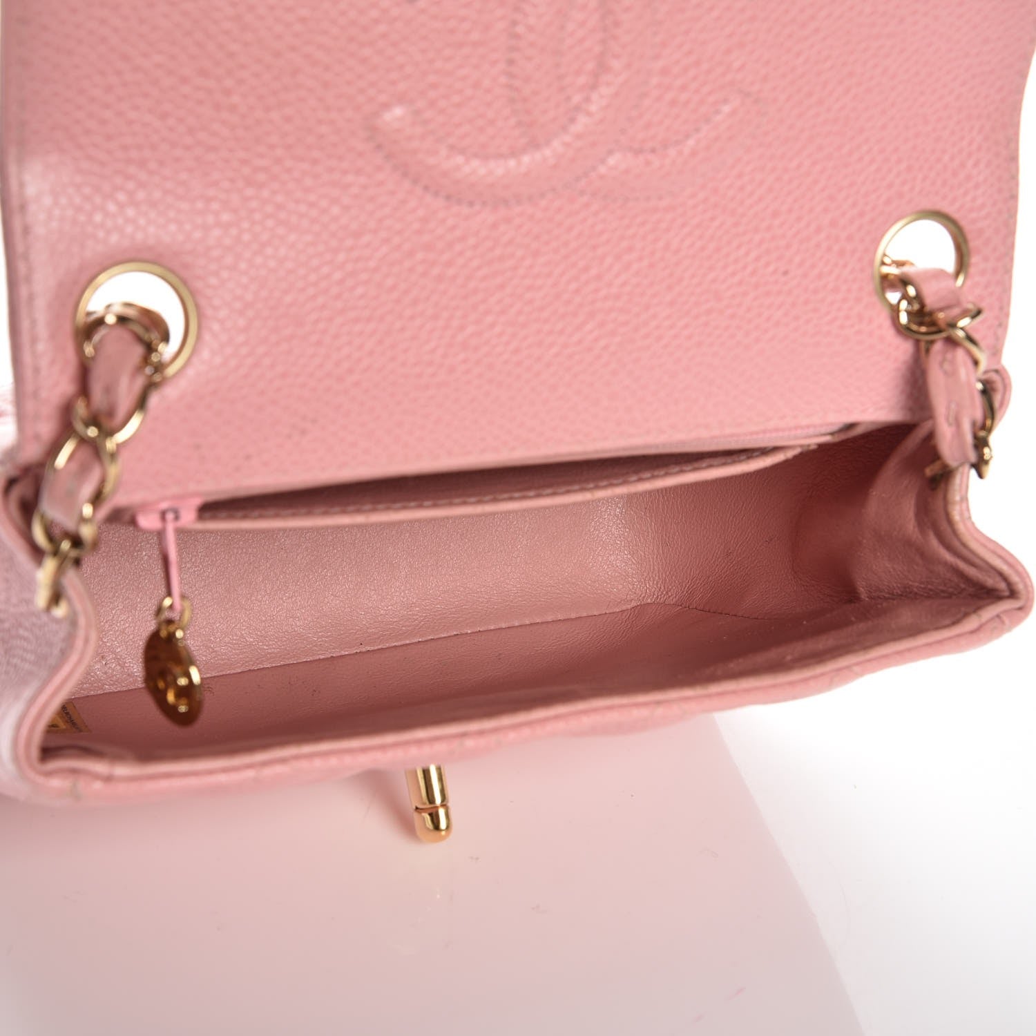 Chanel Caviar Quilted Mini Square Flap Pink 5 of 12