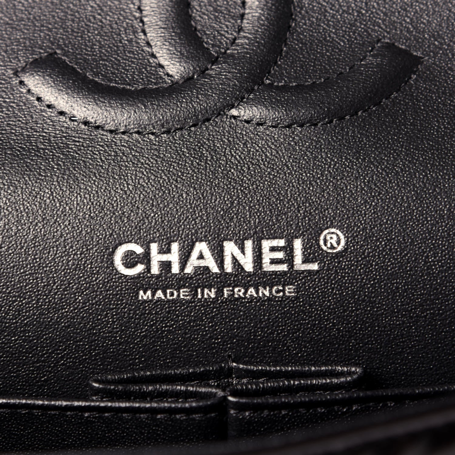 Chanel Shiny Crumpled Calfskin Quilted Medium Double Flap So Black 6 of 10
