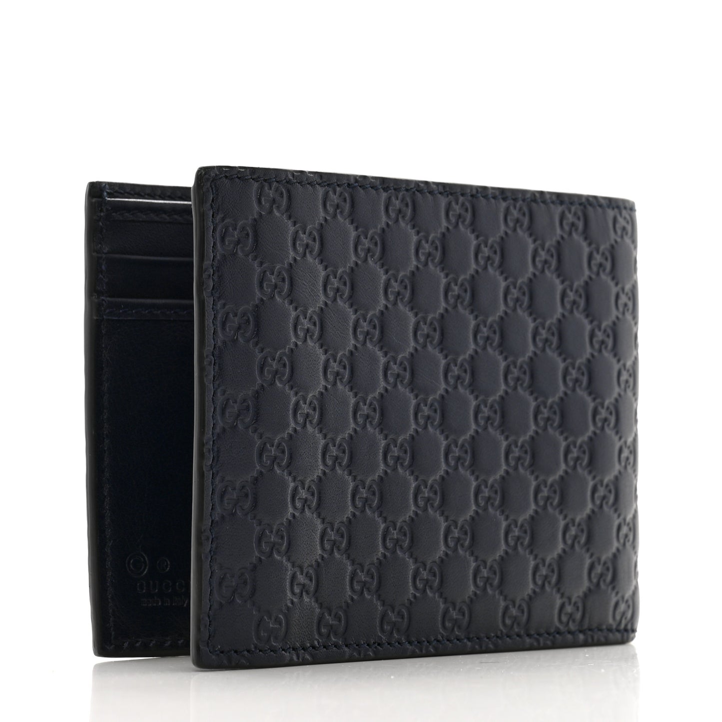 Microguccissima Bi-Fold Wallet Navy