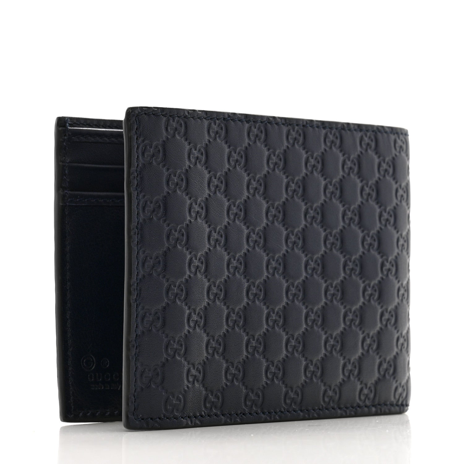 Gucci Microguccissima Bi-Fold Wallet Navy 3 of 12