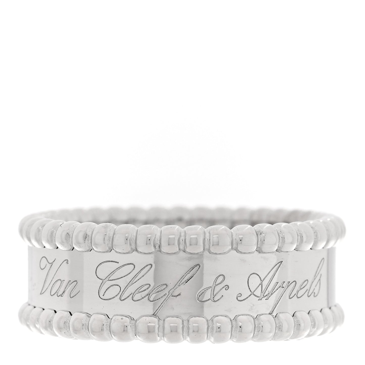 18K White Gold Perlee Signature Ring 57 8