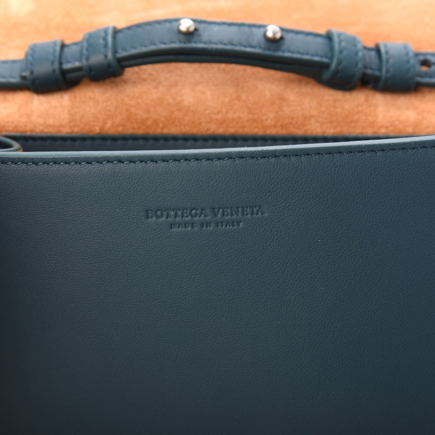Bottega Veneta Lambskin Maxi Intrecciato Mini Cassette Crossbody Bag Petrol Blue 6 of 9