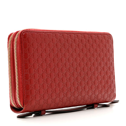 Gucci Microguccissima Zip Around Top Handle Travel Wallet Red 4 of 12