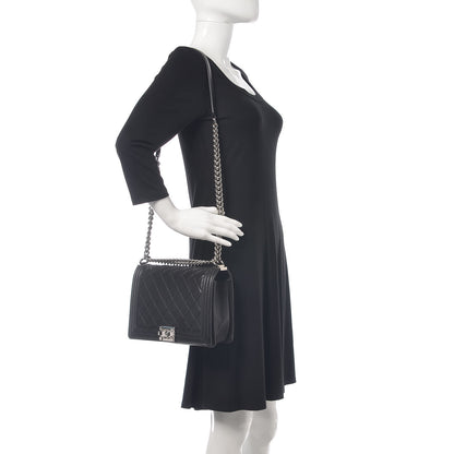 Chanel Perforated Lambskin Quilted New Medium Boy Flap Black 2 of 24