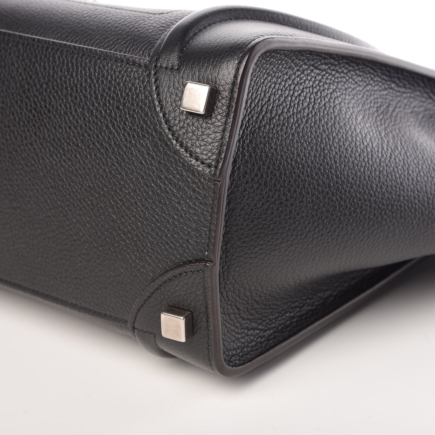Drummed Calfskin Micro Luggage Black