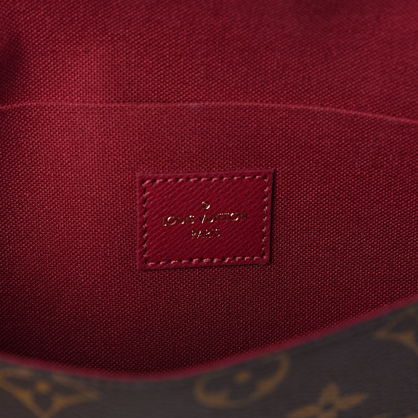 Monogram Pochette Felicie Chain Wallet Fuchsia
