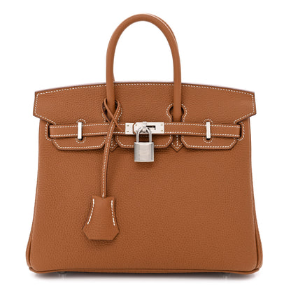 Hermes Togo Birkin 25 Gold 1 of 11