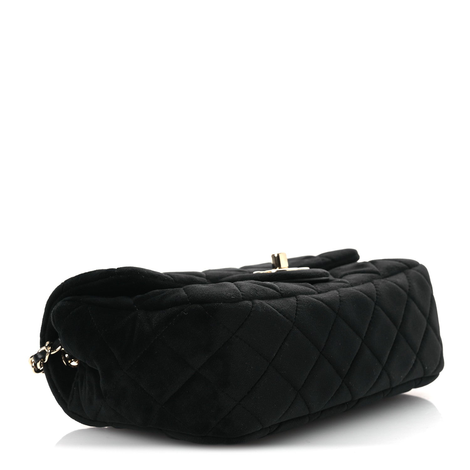 Chanel Velvet Quilted Mini Rectangular Pearl Crush Flap Black 4 of 13