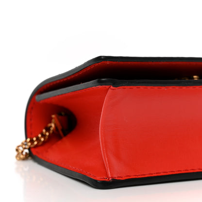 Versace Coated Canvas La Greca Signature Print Virtus Mini Chain Bag Red 5 of 8