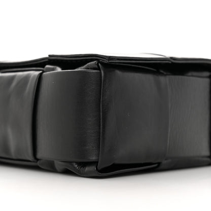 Bottega Veneta Paper Calfskin Maxi Intreccio Cassette Crossbody Bag Black 9 of 11