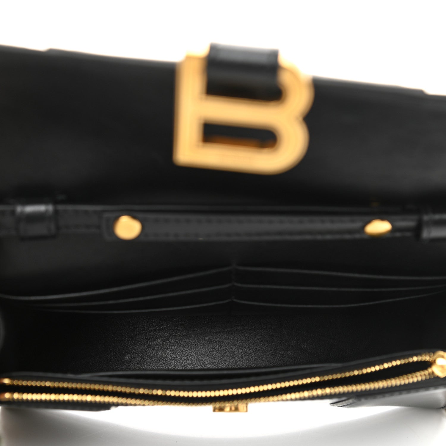 Balenciaga Shiny Box Calfskin Hourglass Chain Bag Black 5 of 9