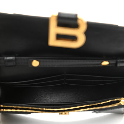 Balenciaga Shiny Box Calfskin Hourglass Chain Bag Black 5 of 9