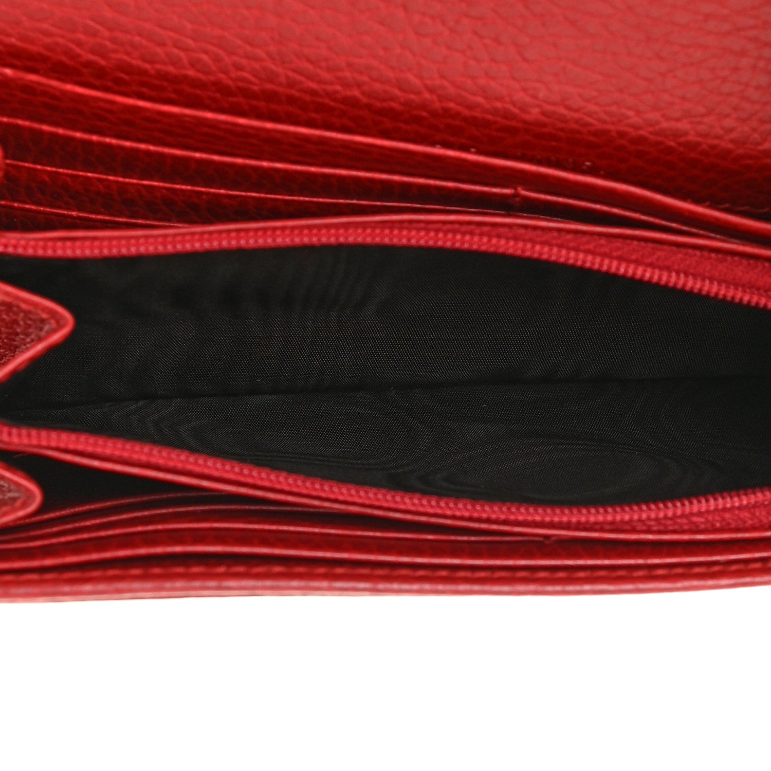 Gucci Dollar Calfskin Petite GG Marmont Wallet Chain Bag Hibiscus Red 7 of 16