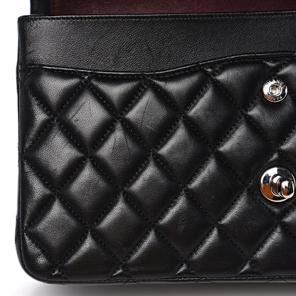 Chanel Lambskin Quilted Medium Double Flap Black 11 of 15