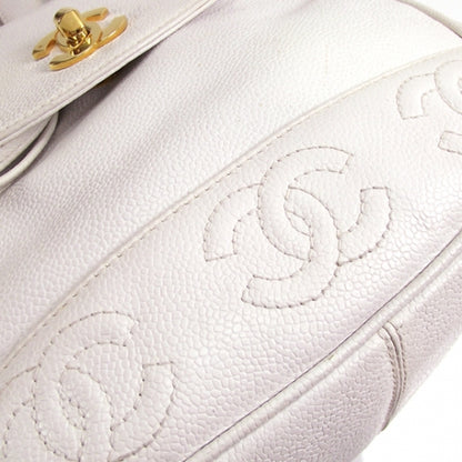 Chanel Caviar CC Backpack White 7 of 12