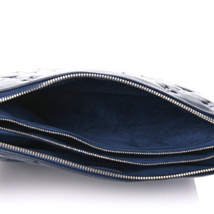 Louis Vuitton Lambskin Embossed Monogram Coussin PM Navy 5 of 10