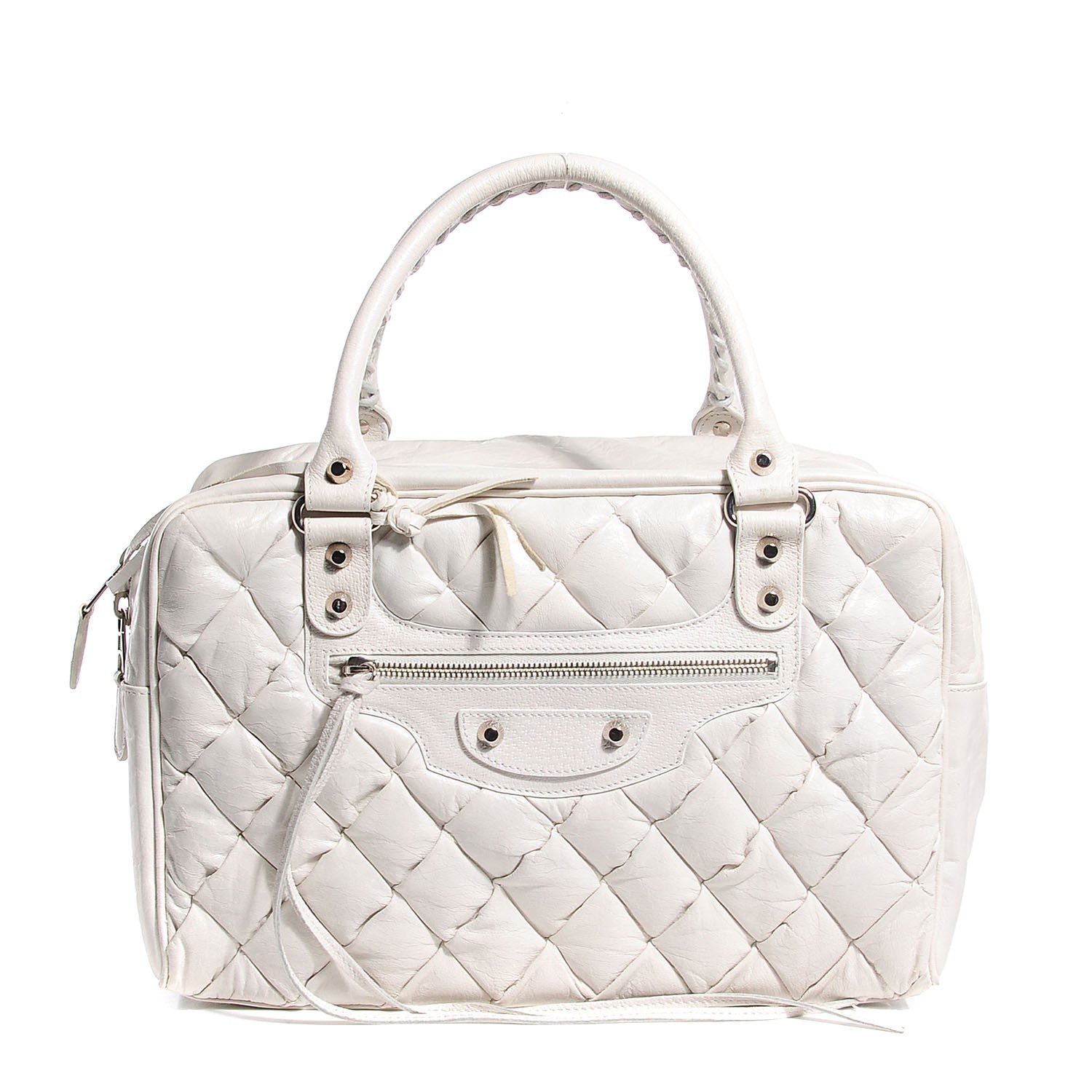 Balenciaga Chevre Quilted Matelasse MM White 1 of 10