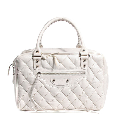 Balenciaga Chevre Quilted Matelasse MM White 1 of 10