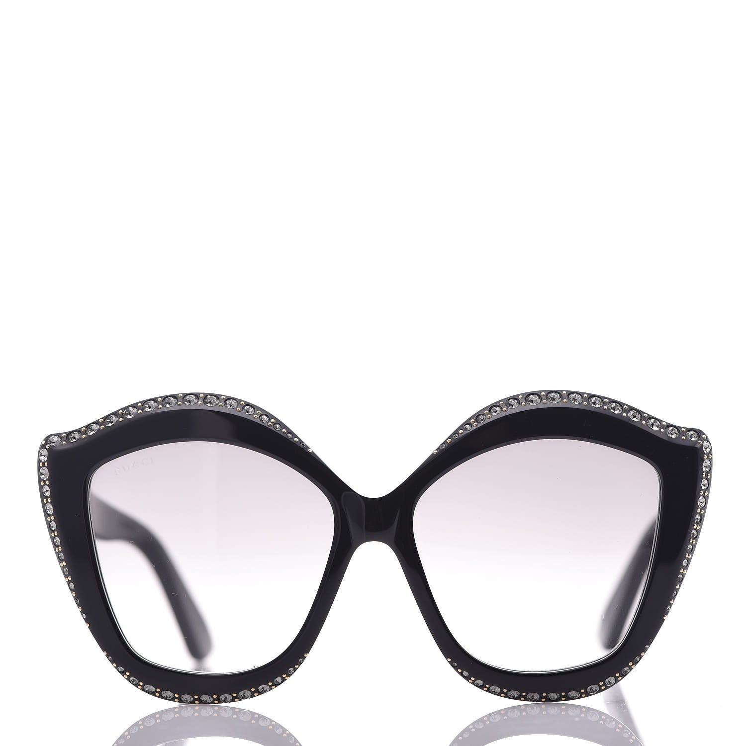 Gucci Crystal Cat Eye GG0118S Sunglasses Black 2 of 8
