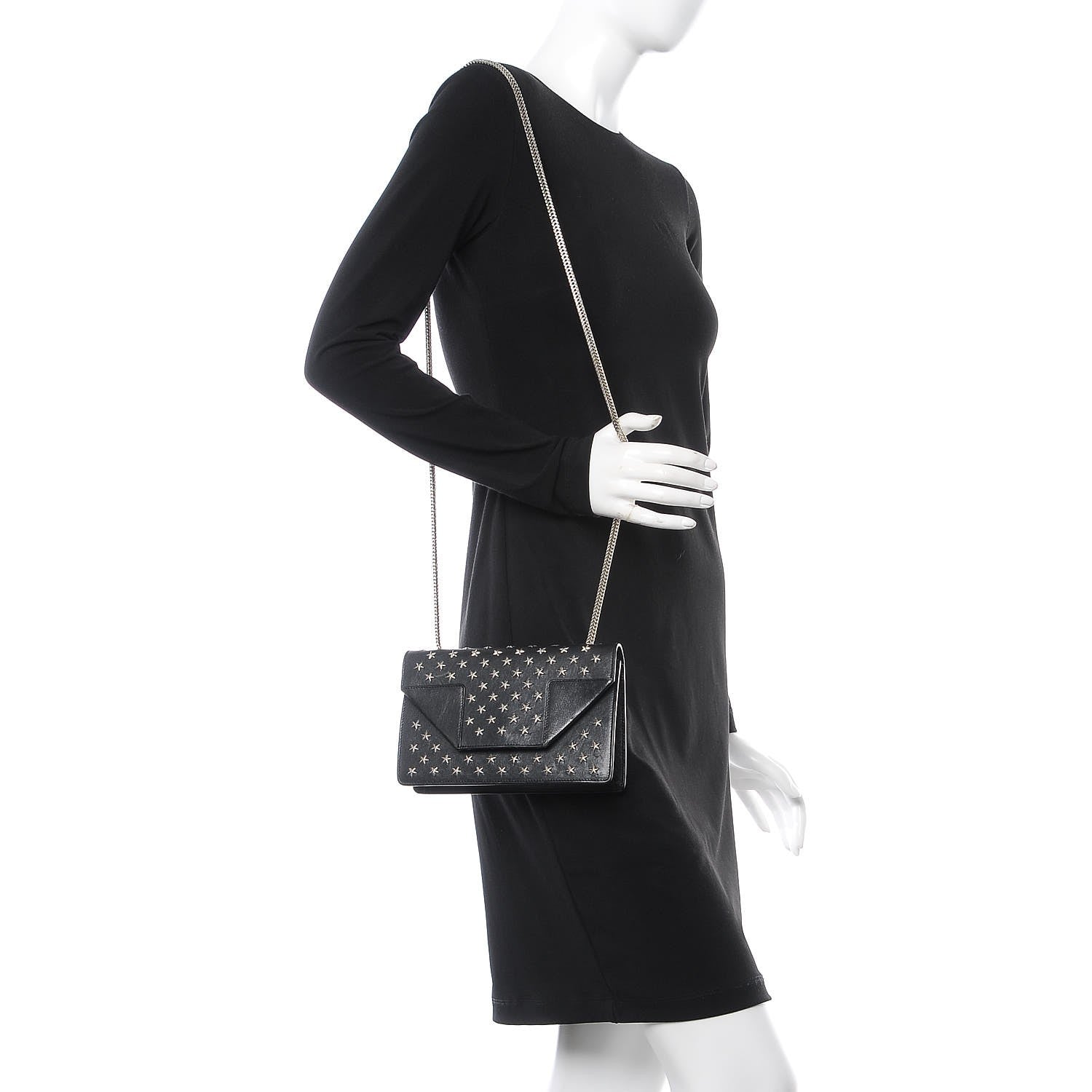 Saint Laurent Calfskin Star Studded Mini Betty Black 2 of 7