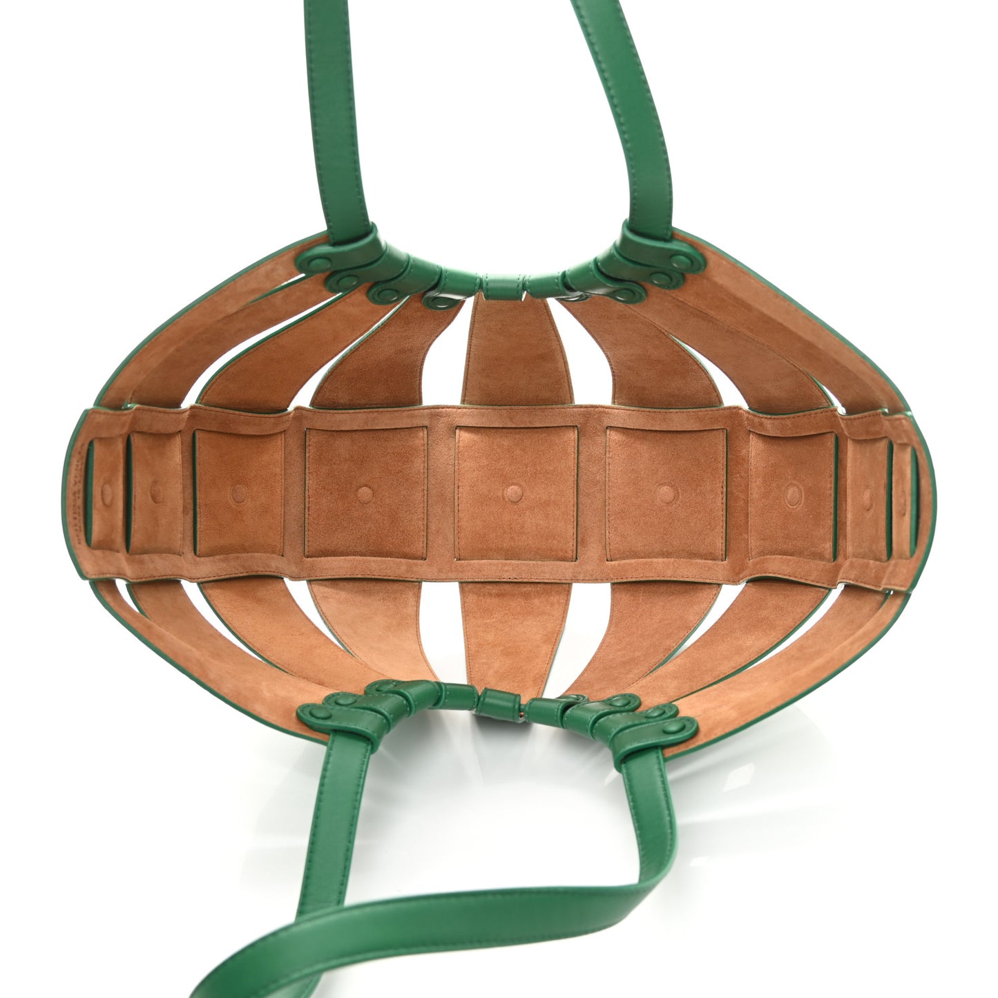 French Calfskin Shell Bag Racing Green