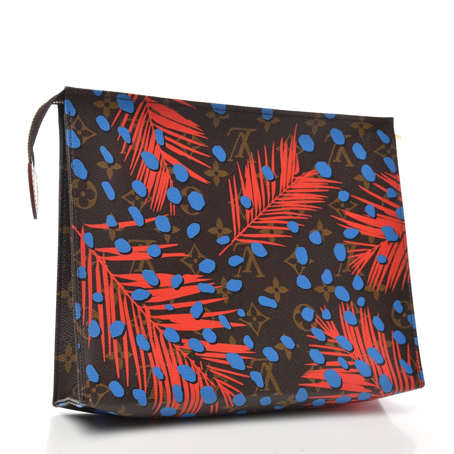 Louis Vuitton Monogram Jungle Dots Toiletry Pouch 26 Coquelicot Denim 3 of 5